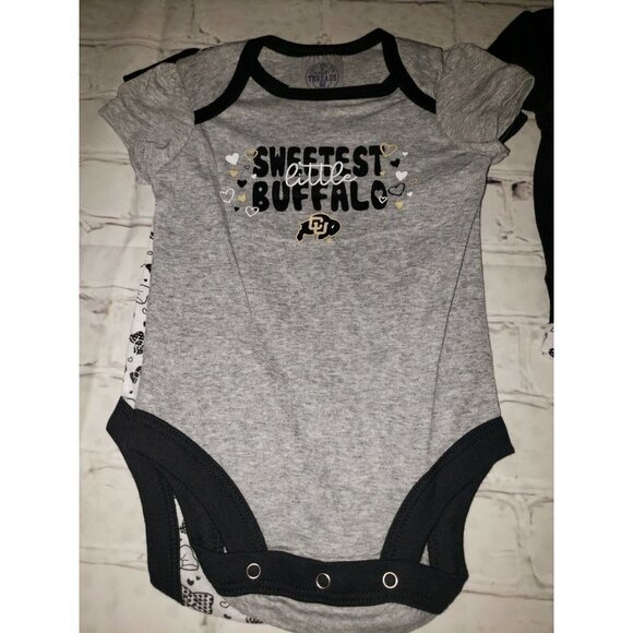 Nwt Colorado Buffalo Baby Girl Size 3-6mo Set Of 3 Bodysuit One-Piece Outfits - Picture 5 of 10